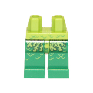 lime hips and green legs with swamp plants and scales pattern
