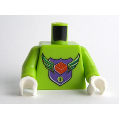 lime torso mba level 1 logo pattern lime arms white hands