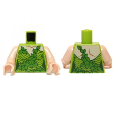 lime torso batman poison ivy plant foliage pattern light nougat arms light nougat hands