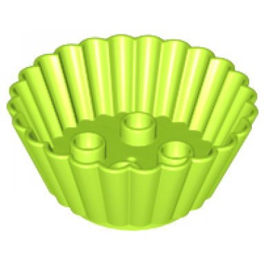 lime duplo cupcake muffin cup with 2 x 2 studs