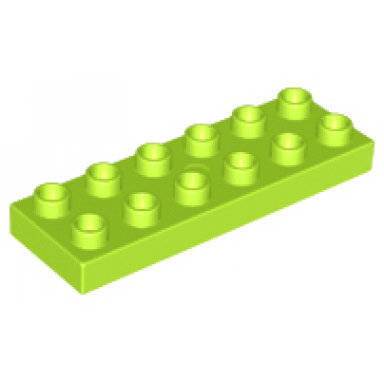 lime duplo plate 2 x 6