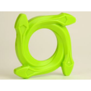 lime ring 4 x 4 with 2 x 2 hole and 4 snake head ends ninjago spinner crown