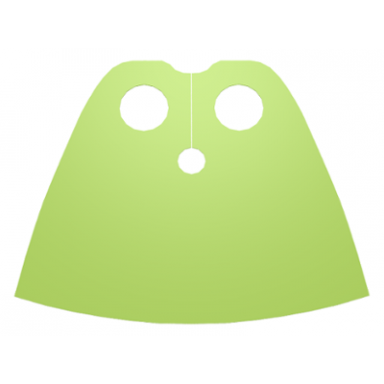 lime minifigure cape cloth very short - traditional starched fabric