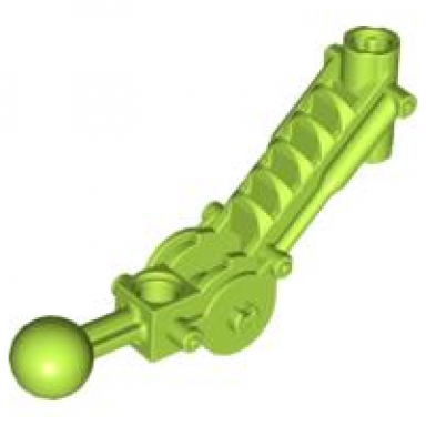 lime bionicle ball joint 5 x 7 arm with dual axle hole at 90 degrees