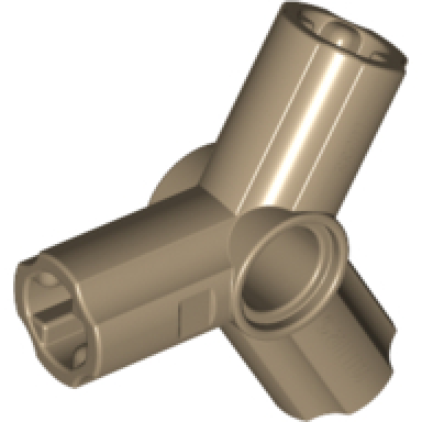 dark tan technic axle and pin connector triple