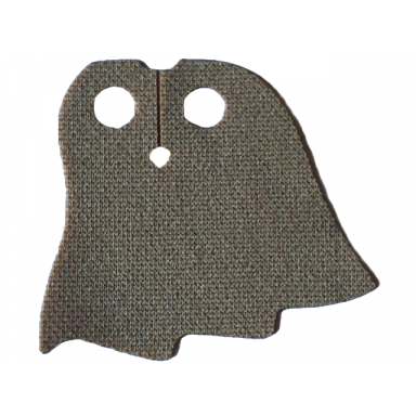 dark tan minifigure cape cloth asymmetrical 4 points rounded - spongy stretchable fabric
