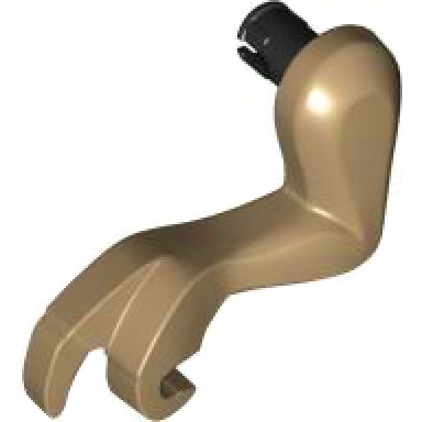 dark tan dinosaur leg small front tyrannosaurus rex left with molded black pin pattern