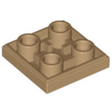 dark tan tile modified 2 x 2 inverted