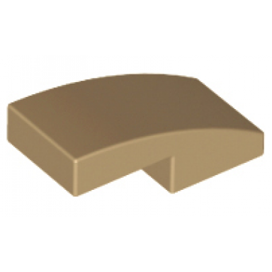 dark tan slope curved 2 x 1 x 2 3