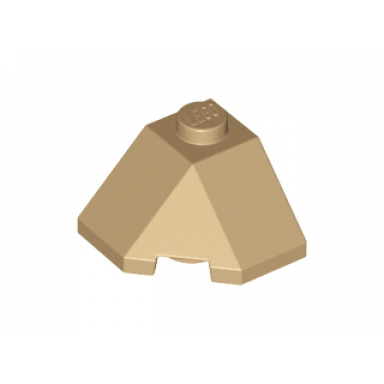 dark tan wedge 2 x 2 slope 45 corner
