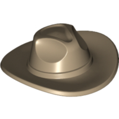 dark tan minifigure headgear hat very wide brim outback style fedora