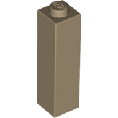 dark tan brick 1 x 1 x 3