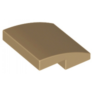 dark tan slope curved 2 x 2 x 2 3