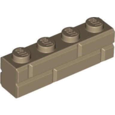 dark tan brick modified 1 x 4 with masonry profile