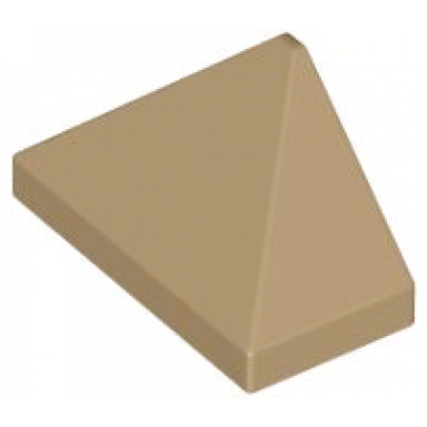 dark tan slope 45 2 x 1 triple with bottom stud holder
