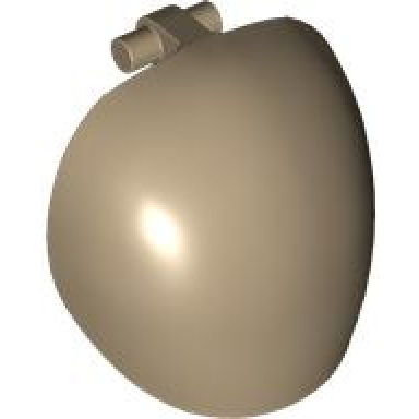 dark tan large figure armor round smooth with bar handle - free ends
