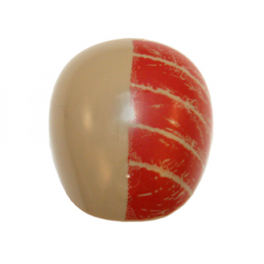 dark tan large figure armor round smooth with red stripes weathered pattern