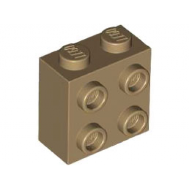 dark tan brick modified 1 x 2 x 1 2 3 with studs on side