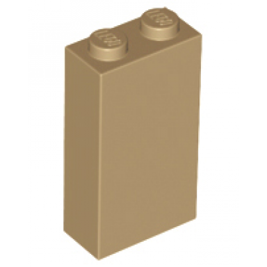 dark tan brick 1 x 2 x 3