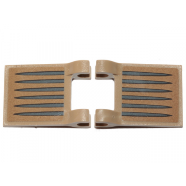 dark tan flag 2 x 2 square with 6 dark bluish gray spikes pattern on both sides stickers - set 75250