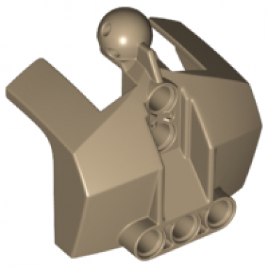 dark tan large figure chest armor with holes and ball joint