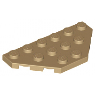 dark tan wedge plate 3 x 6 cut corners