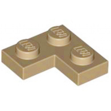 dark tan plate 2 x 2 corner