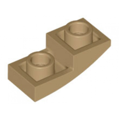 dark tan slope curved 2 x 1 x 2 3 inverted