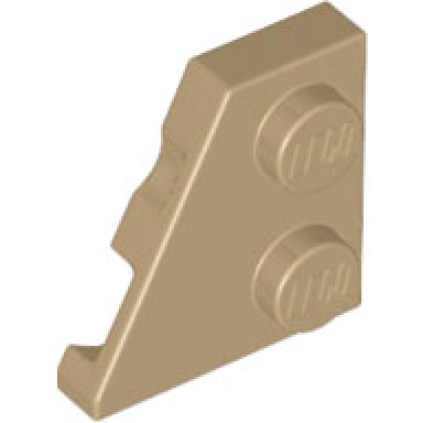 dark tan wedge plate 2 x 2 left