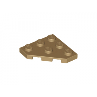 dark tan wedge plate 3 x 3 cut corner