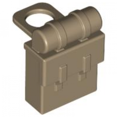 dark tan minifigure backpack non-opening