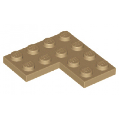 dark tan plate 4 x 4 corner