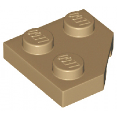 dark tan wedge plate 2 x 2 cut corner