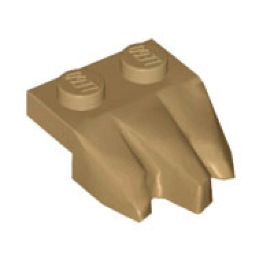 dark tan plate modified 1 x 2 with 3 claws rock fingers