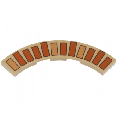 dark tan tile round corner 4 x 4 macaroni with dark orange and medium nougat bricks rectangles pattern