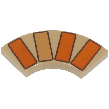 dark tan tile round corner 2 x 2 macaroni with dark orange and medium nougat bricks rectangles pattern