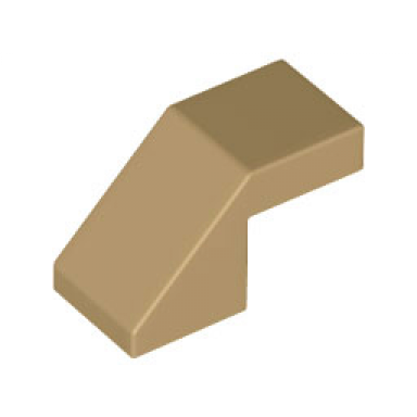 dark tan slope 45 2 x 1 with cutout without stud