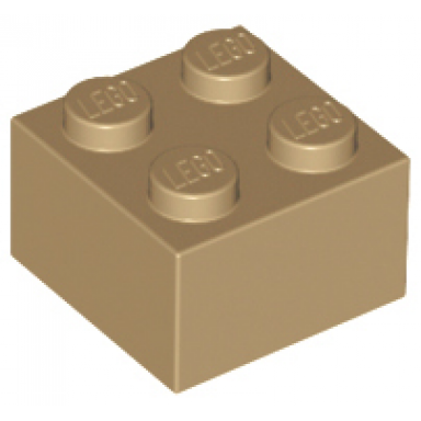 dark tan brick 2 x 2