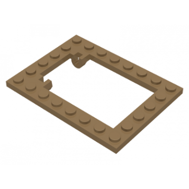 dark tan plate modified 6 x 8 trap door frame horizontal