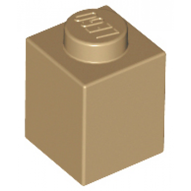 dark tan brick 1 x 1