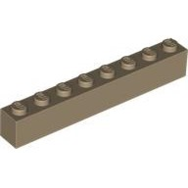 dark tan brick 1 x 8