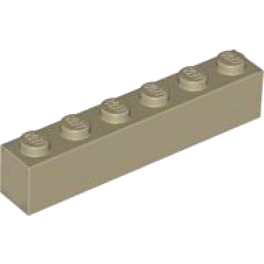 dark tan brick 1 x 6