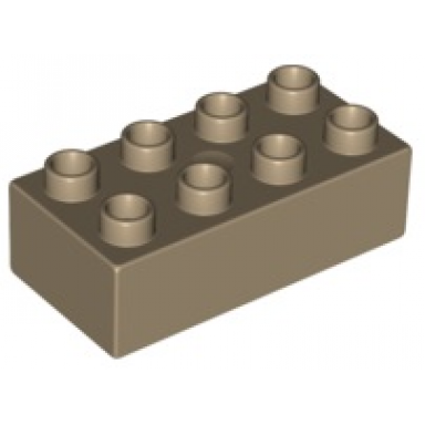 dark tan duplo brick 2 x 4