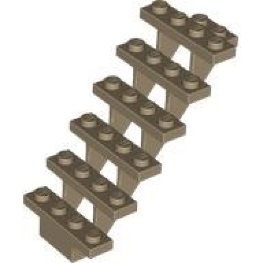 dark tan stairs 7 x 4 x 6 straight open