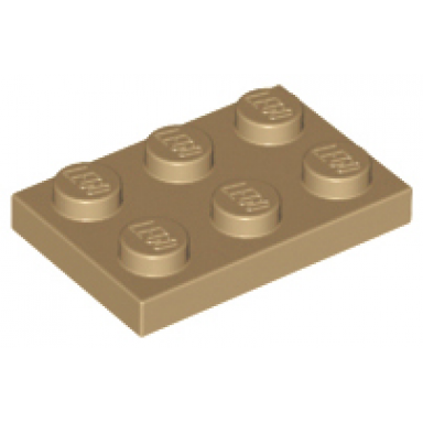 dark tan plate 2 x 3