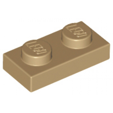 dark tan plate 1 x 2