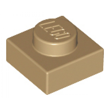 dark tan plate 1 x 1