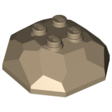dark tan rock 4 x 4 octagonal boulder top