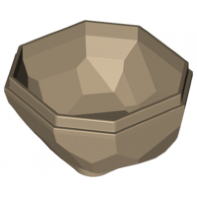 dark tan rock 4 x 4 octagonal boulder bottom