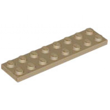 dark tan plate 2 x 8